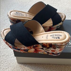 Spring Step Black Women's Sandals